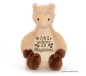 Preview: Stofftier Lama bestickt mit Namen
